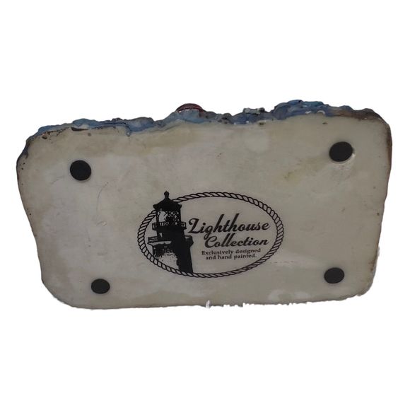 Vtg Chicago Harbor Lighthouse Collection Hand Painted 4x5 Tabletop Decor - Picture 3 of 6